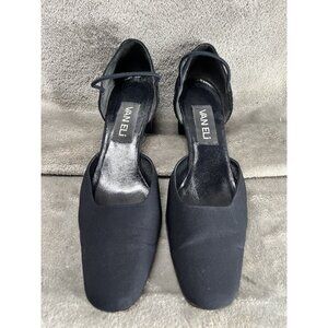 Vtg 1990s Vaneli Women’s 8 N Navy Square Toe Block Kitten Heel Dress Shoes Pumps